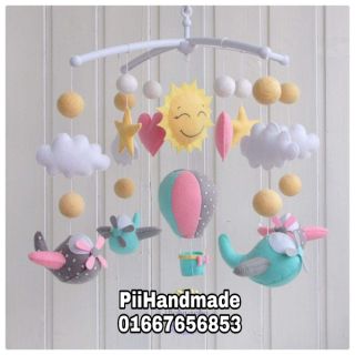TREO NÔI CHO BÉ YÊU HANDMADE VẢI NỈ 049 - KHUNG TREO NÔI - ĐỒ TREO NÔI