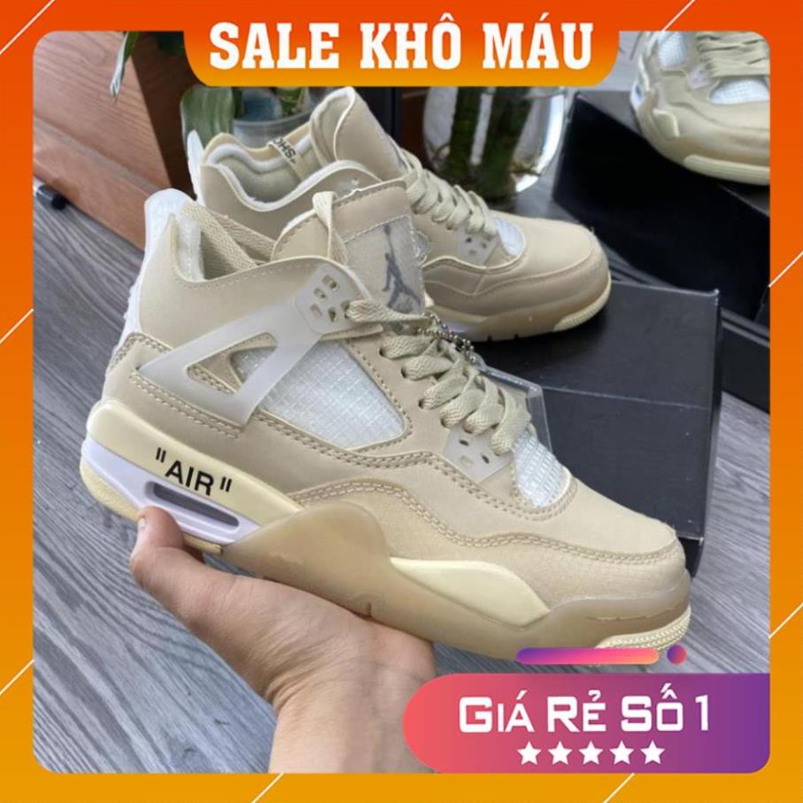 19Giày Sneaker Jordan 4 Off White Full Box Full Phụ Kiện Freeship