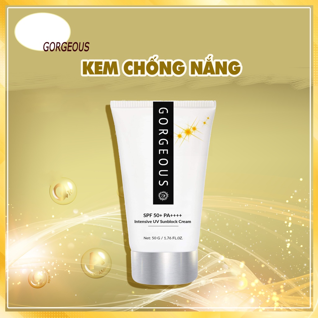 [Chính Hãng] Kem chống nắng Lớn (100g) Múi Xù THE GORGEOUS  - bảo vệ da với SPF 50+ PA++++ giúp da sáng hơn gấp 2X