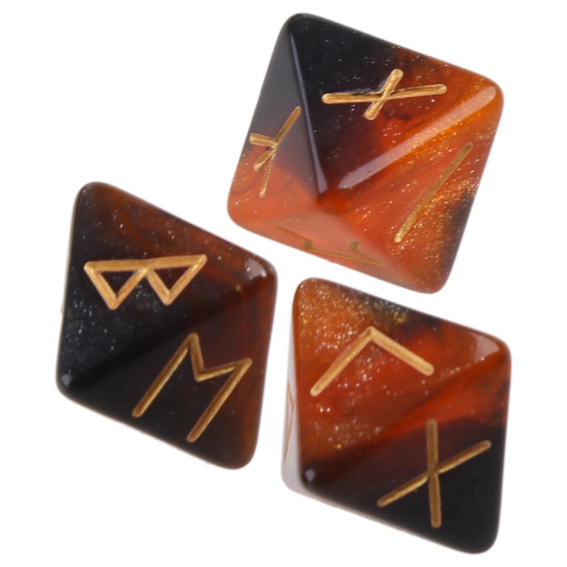 Bộ 3 Xúc Xắc 8 Mặt Bằng Polyhedral Để Bàn