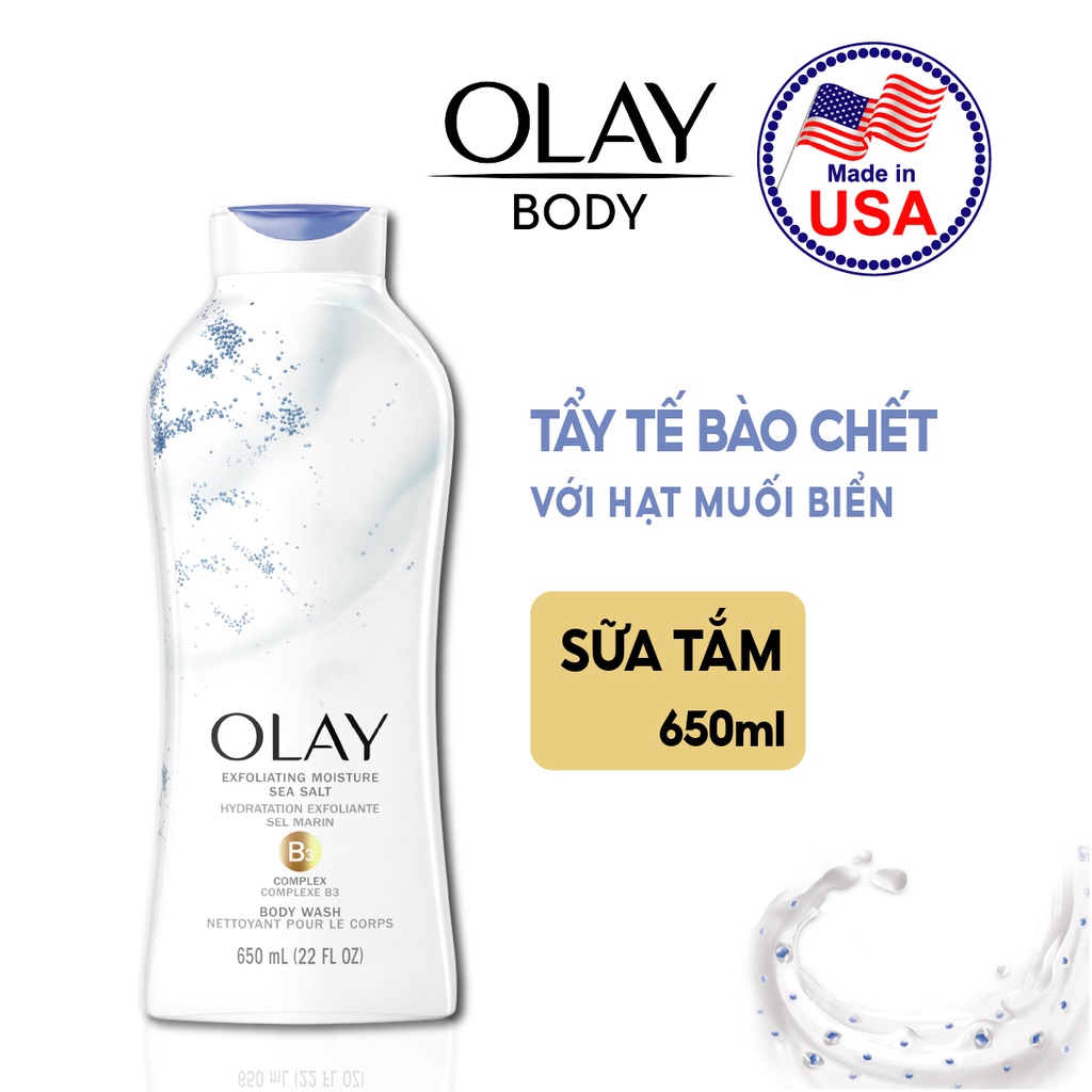 - Sữa tắm Olay dưỡng da 650ml/887ml Dâu I Lan I Bơ Hạt Mỡ I Hạnh Nhân I Muối biển I VitaminE I Lavender