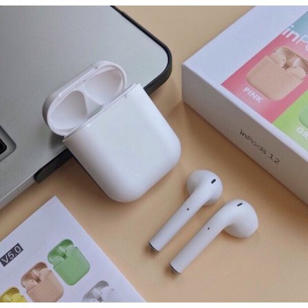 Tai nghe không dây bluetooth 5.0 i12 tws cảm ứng chạm âm thanh nổi