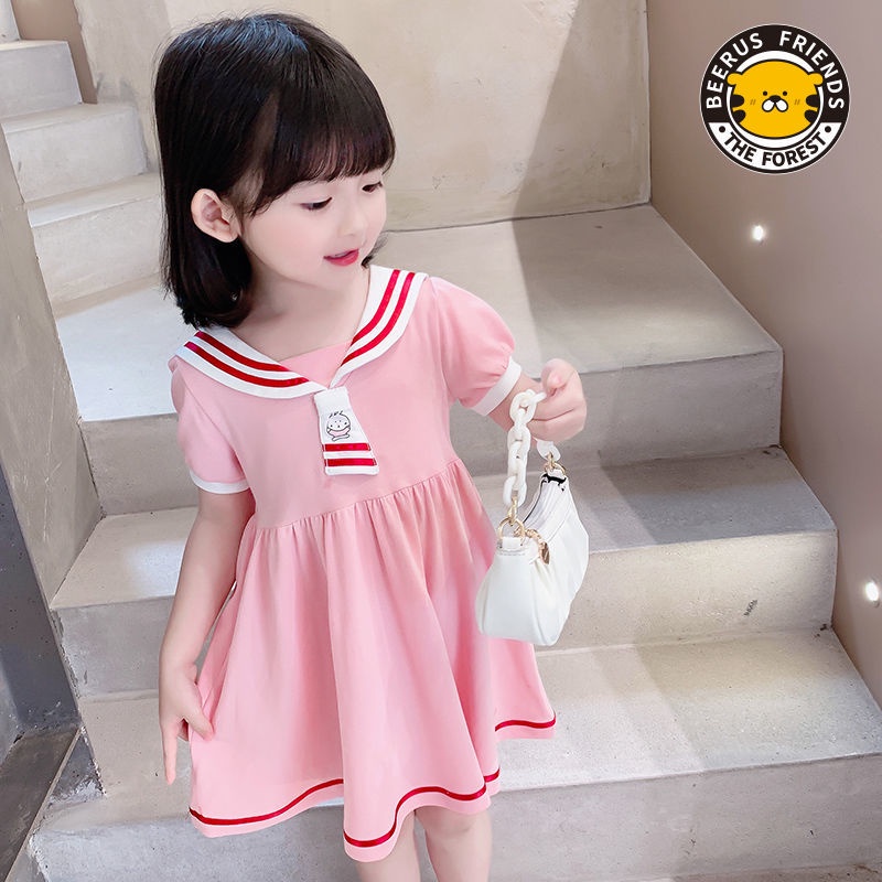 Đầm công chúa tay ngắn thiết kế mới thời trang mùa hè theo phong cách hàn quốc cho bé gái