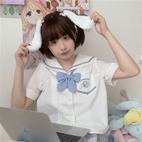 Áo Sơ Mi Tay Ngắn Kiểu Đồng Phục Học Sinh Phong Cách Nhật Bản