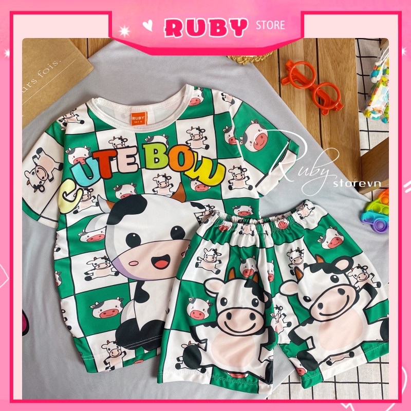 Đồ bộ hoạt hình PHOM TO Unisex BÒ SỮA (47KG - 57KG) ❤️ Tổng hợp sz l ❤️ DBRBD