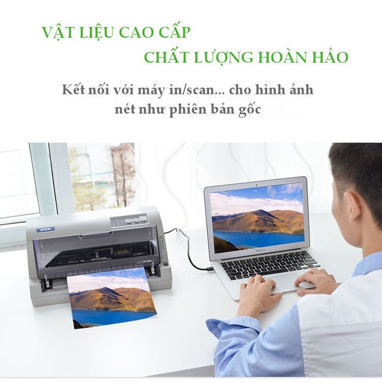 Cáp Máy In USB 2.0 Dài 10M Có IC cao cấp Ugreen 10374 - Hàng chính hãng