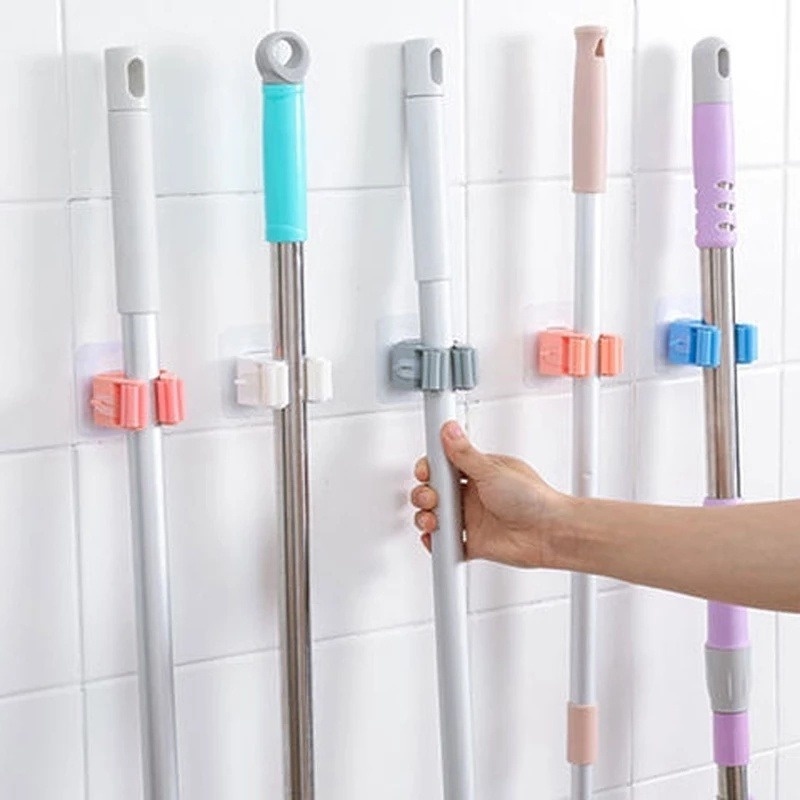 1 Móc Treo Cây Lau Nhà Gắn Tường Chịu Lực Tốt Tiện Dụng Cho Nhà Tắm