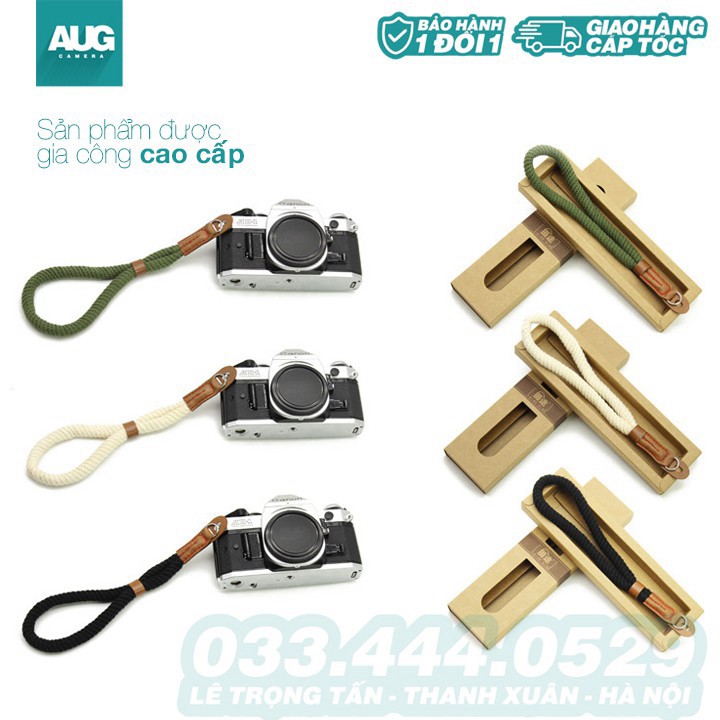 SIÊU RẺ | Dây đeo máy ảnh thao tác nhanh,sợi bện tròn cao cấp - AUG CAMERA HÀ NỘI - Camera strap - HandTrap