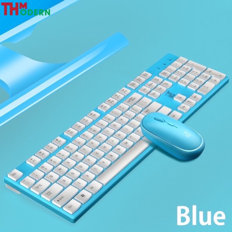 Set Bàn Phím Máy Tính Kèm Chuột Không Dây 8820 Kết Nối Bluetooth 4 Màu Nhỏ Gọn,Hiện Đại,Bền Đẹp Siêu Mỏng 2.4ghz