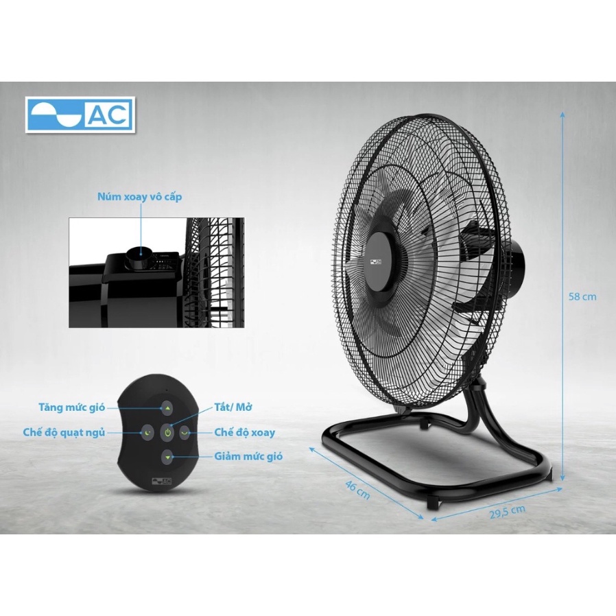 Quạt sàn siêu êm AC DC inveter AIF01D1818