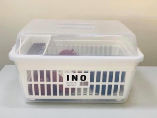 Rổ úp bát đĩa có nắp INOMATA