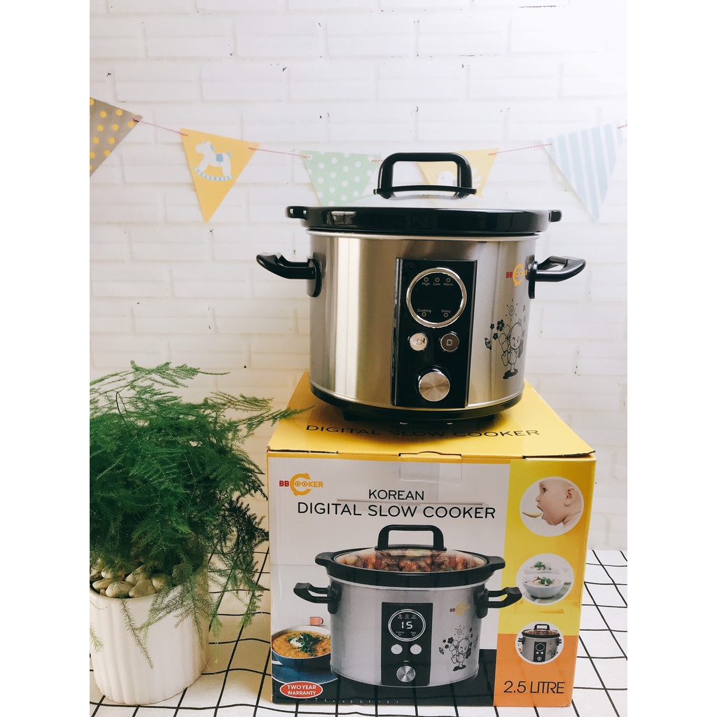 Nồi hầm chậm nấu cháo điện tử tự động cho bé 2.5L Bbcooker DS25, Nồi hầm đa năng