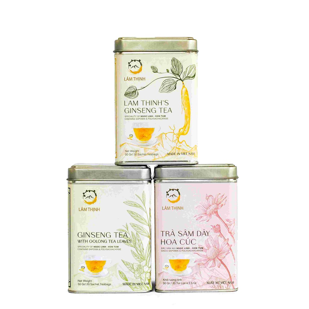 Trà túi lọc sâm dây ngọc linh 40gr và 50gr lâm thịnh ocop kon tum