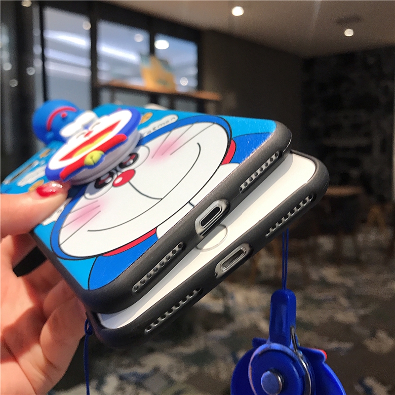 Ốp điện thoại hình Doremon đáng yêu cho điện thoại iPhone 6 6s 7 8 Plus X XS Max XR HD07