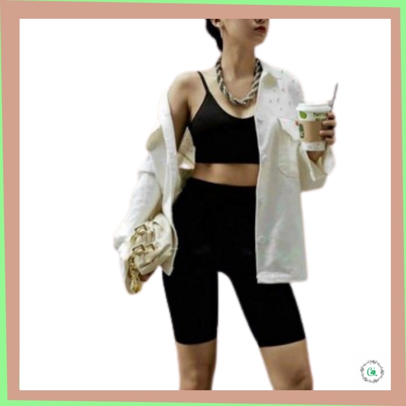 Quần legging lửng thái,legging đùi cạp chun vải thun co dãn tốt giá rẻ CỎ STORE QN02 (tặng kèm khẩu trang)