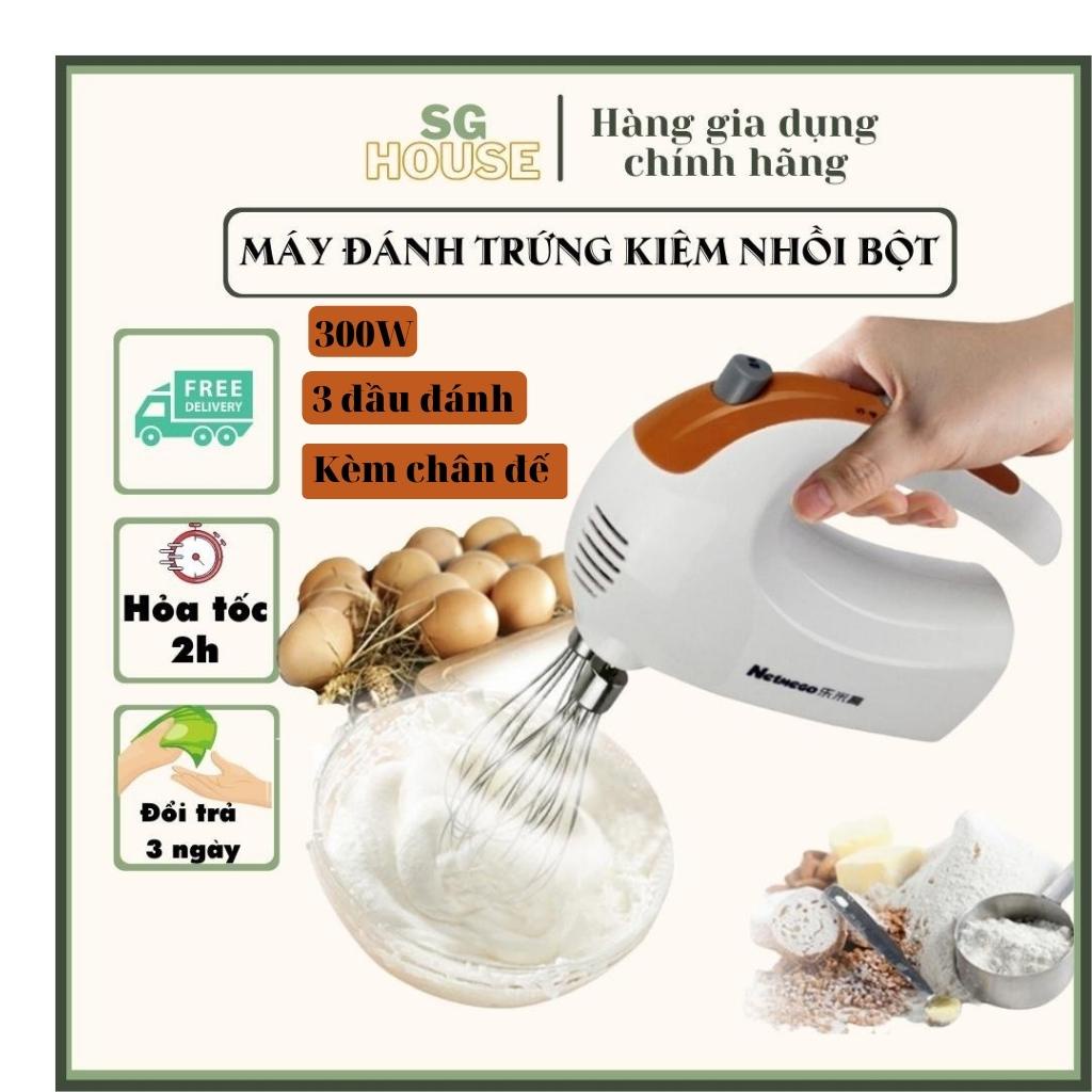 Máy Trộn Bột, Đánh Trứng Cầm Tay NETMEGO - kèm 3 đầu đánh cho bạn thỏa sức chế biến những món ngon