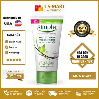 Sữa rửa mặt dưỡng ẩm dạng gel Simple Moisturising Facial Wash 150ml