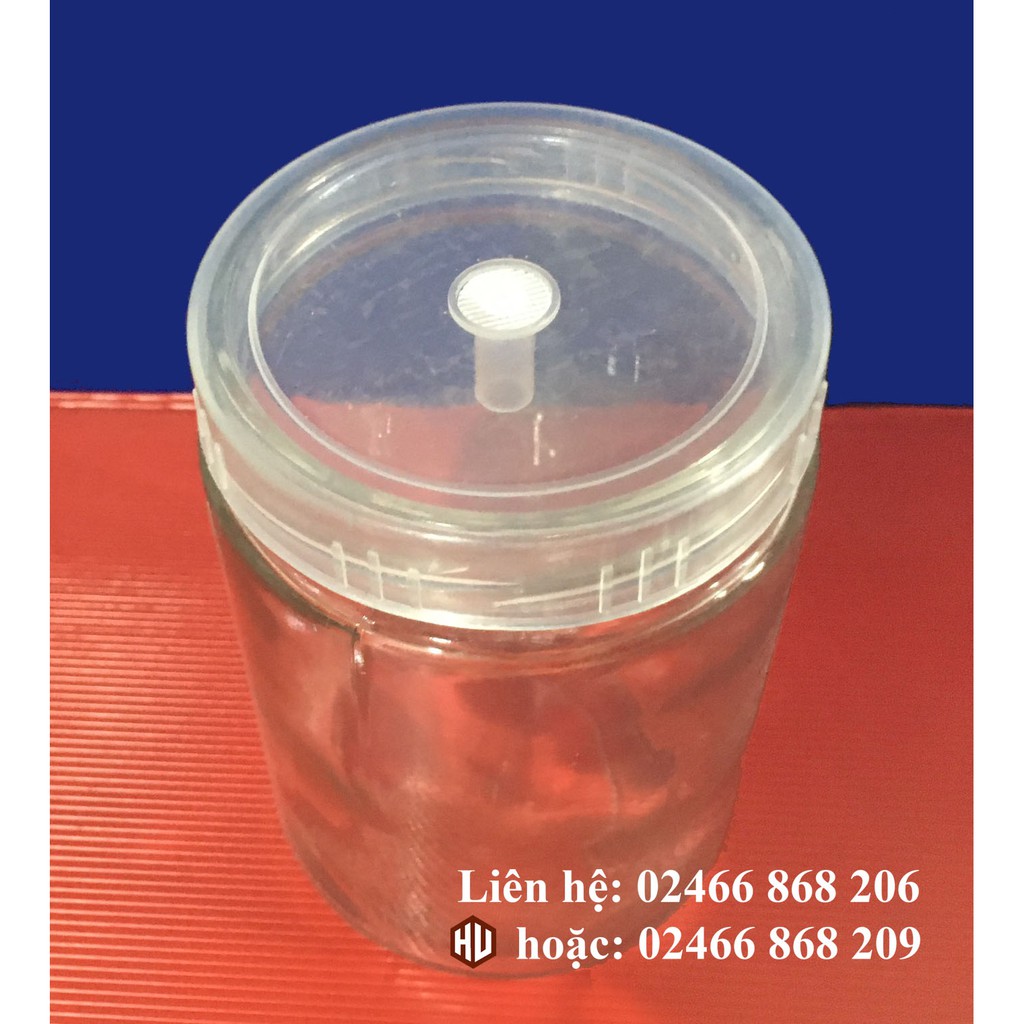 Bình nuôi cấy mô có nắp nhựa và nút cao su chịu nhiệt