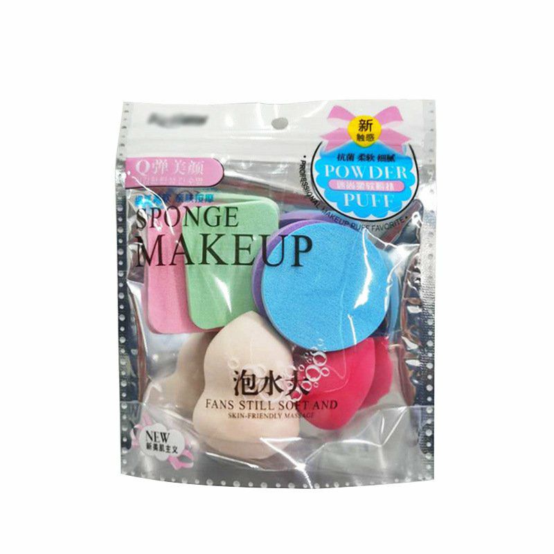 Set 6 bông mút trang điểm đánh phấn, tán kem nền