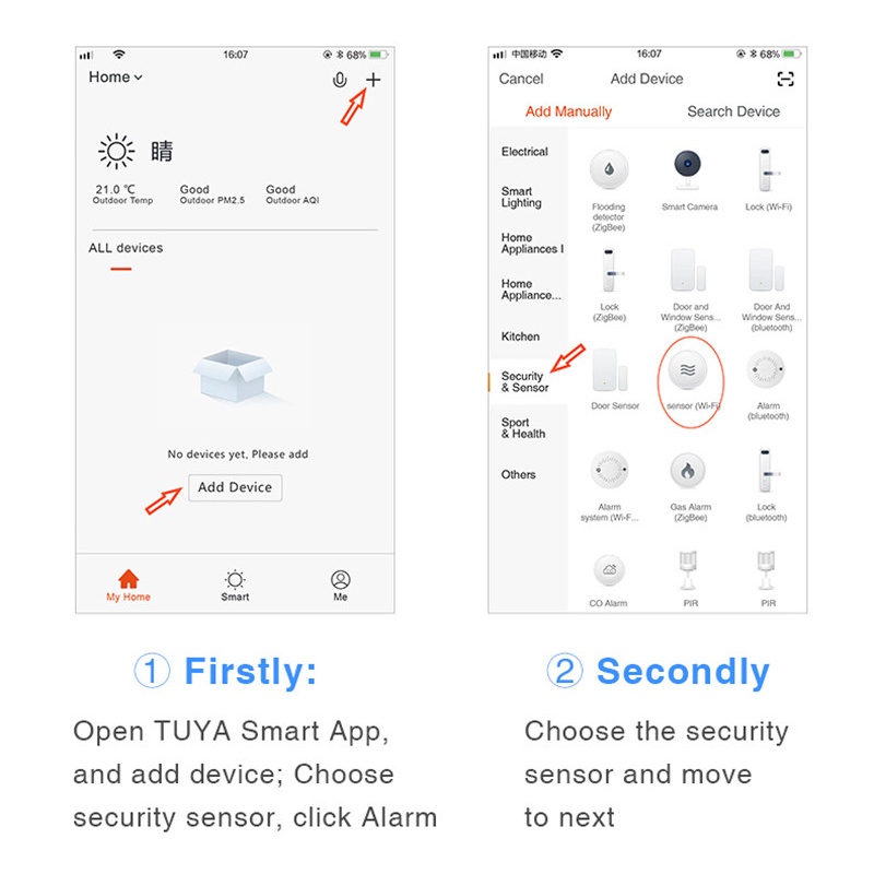 Tuya Cảm Biến Báo Động Tràn Mực Nước Wifi Thông Minh Ứng Dụng Báo Từ Xa Hỗ Trợ Ifttt. Cuộc Sống Và Điều Khiển Bằng Giọng Nói