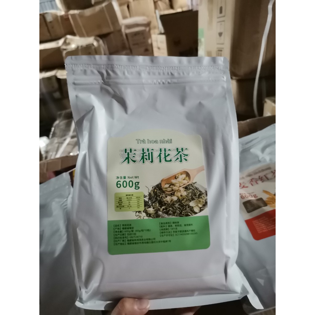 Trà Hoa Nhài, trà xanh , trà đen lúa mạch ( gói 600g),