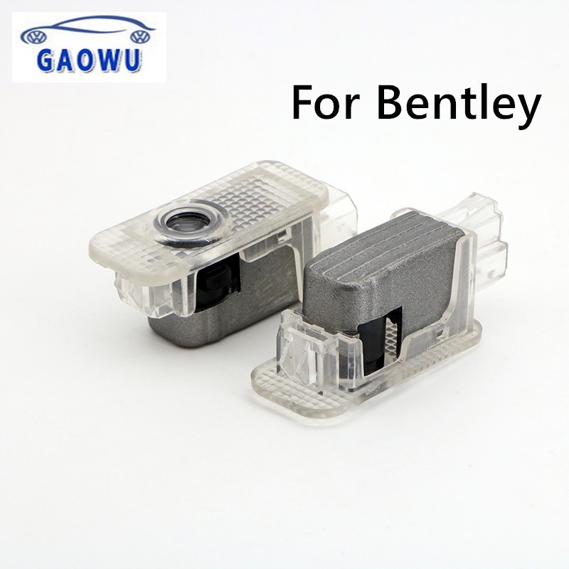 Set 2 Đèn Led Chiếu Logo Chào Mừng Trang Trí Cửa Xe Hơi Bentley Continental