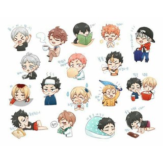 Sticker anime / hình dán haikyuu 30-60 cái ép lụa