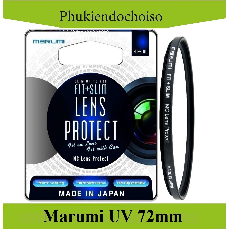 [Mã 229ELSALE hoàn 7% đơn 300K] Filter Kính lọc Marumi Fit and Slim MC Lens protect UV 72mm