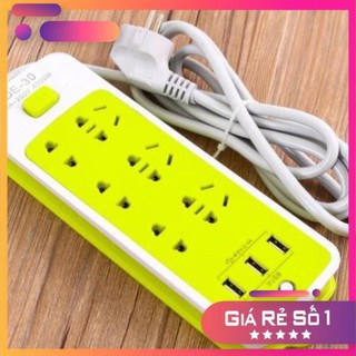 Ổ điện xanh Lá 3 cổng USB loại XỊN-  ổ cắm điện đa năng tiện dụng