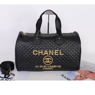 Túi du lịch trống da thêu chữ sang xịn