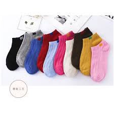 Set 10 đôi tất gân Vintage cổ ngắn trẻ trung