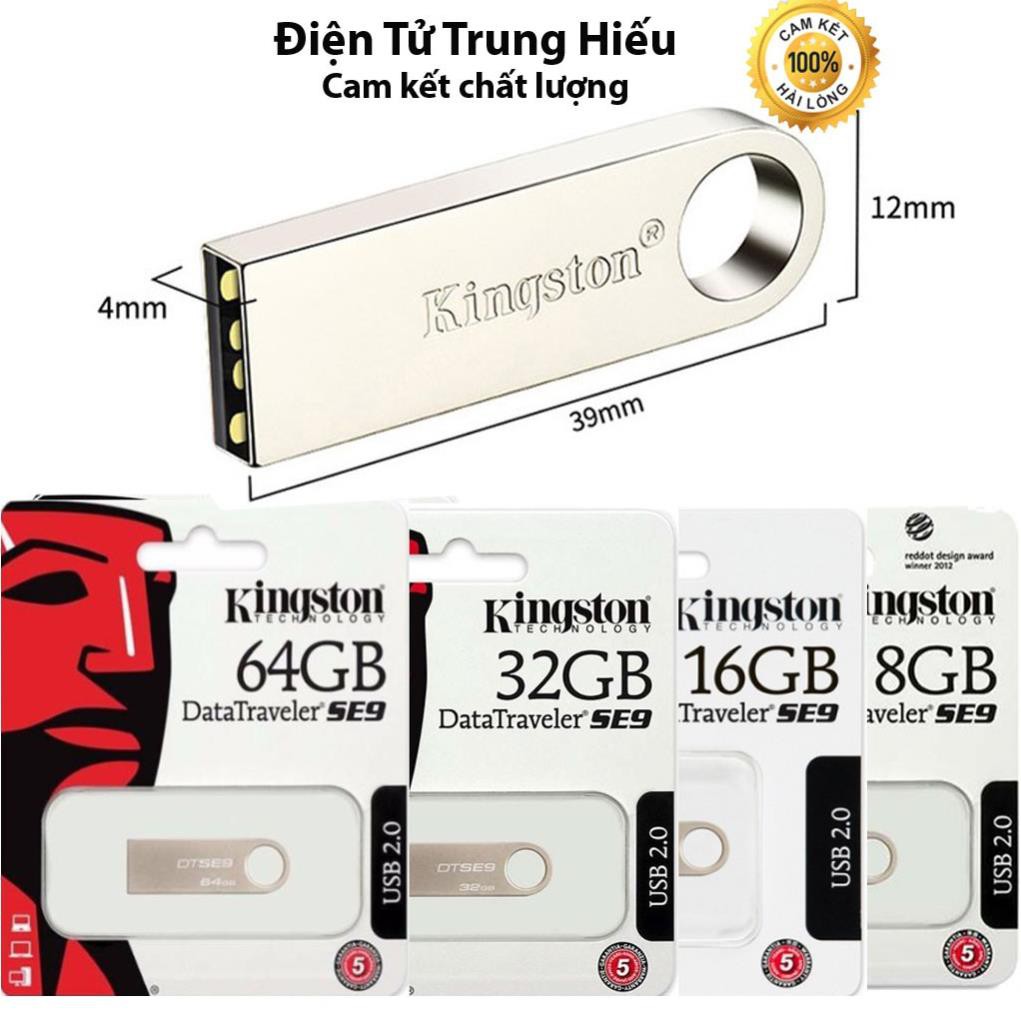 USB 64Gb/32Gb/16Gb/8Gb/4Gb/2Gb SE9 USB kingston 2.0 chính hãng, hàng zin- Bảo hành 2 năm - Thanh Phúc Mobie