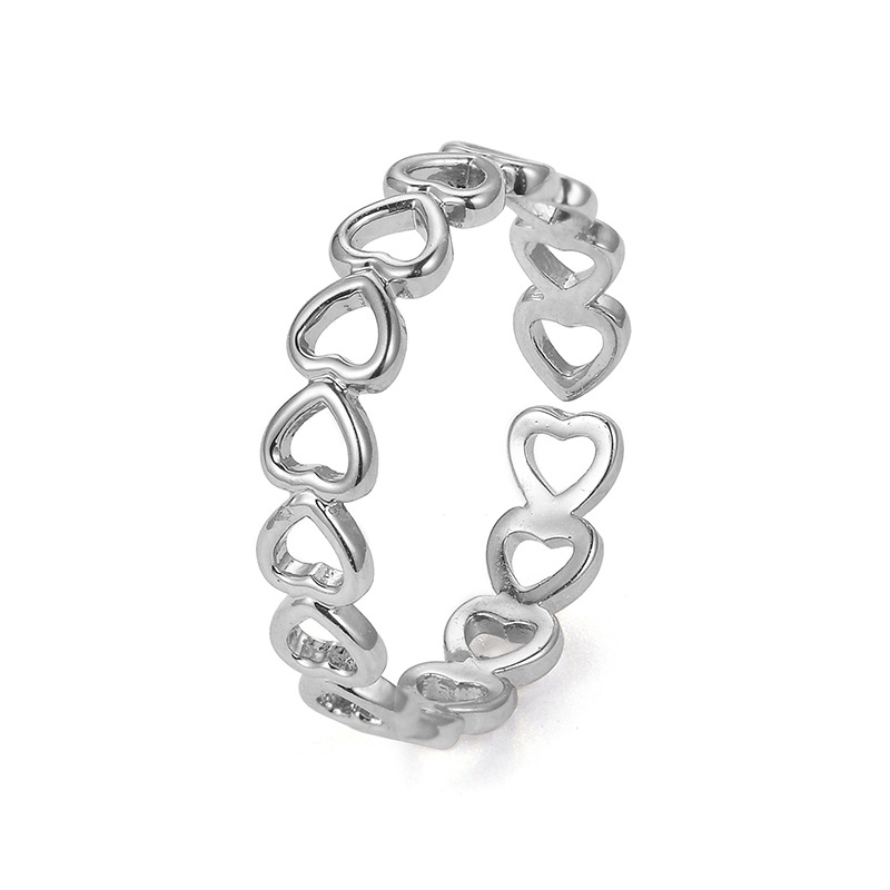 KOROZO Hollow Love Lady Ring Festival Quà Tặng Thời Trang Mở đầu Tinh Chỉnh Nhẫn Tinh Chỉnh