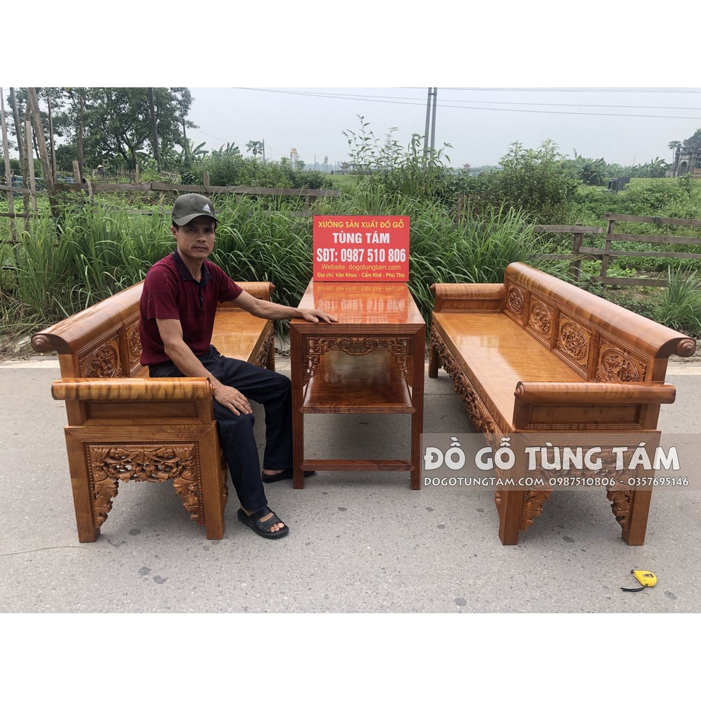 Trường Kỷ Gỗ Đinh Thối Chọn Vân Chun