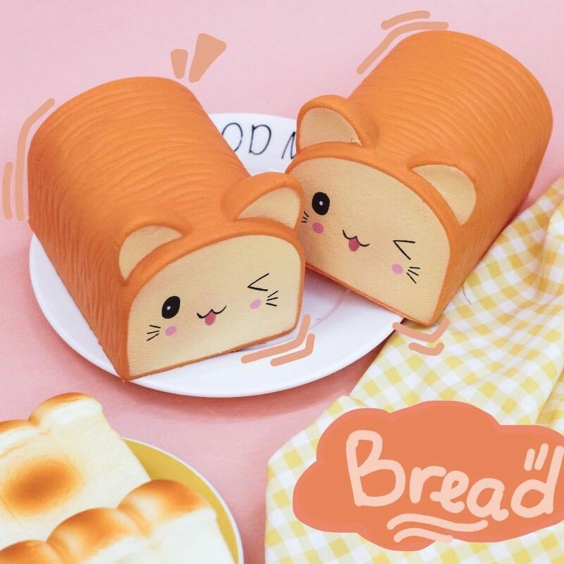 Squishy Bánh mì lát mặt mèo