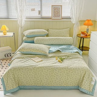 Bộ chăn ga gối cotton đũi 5 món họa tiets đủ mầu,chất vải cotton đũi cao cấp mềm mịn