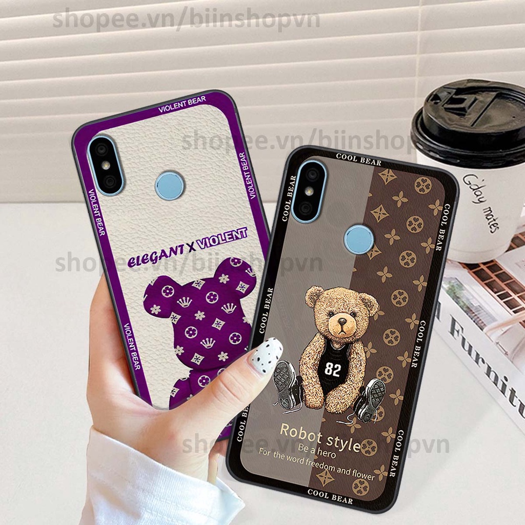 Ốp Xiaomi Redmi 6 Pro / Mi A2 Lite hình gấu bear brick đẹp độc lạ, thời trang, cá tính