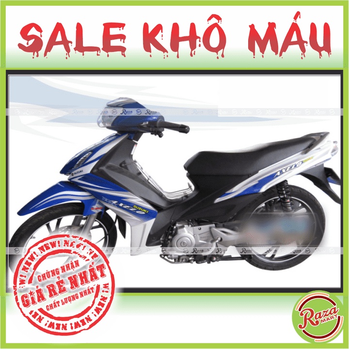 | SALE KHÔ MÁU | Tem trùm xe Axelo - Decal PVC 5 Lớp Cao Cấp - Chống Thấm, Chống Phai Màu - Mã số: AXE 15