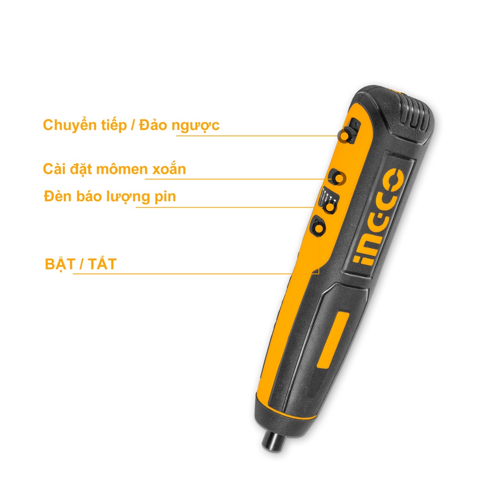 INGCO Máy siết vít dùng dùng pin Lithum 4V CSDLI0403