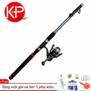 Bộ 1 cần câu và 1 máy KHP 2m7 + Tặng 1 mồi giả