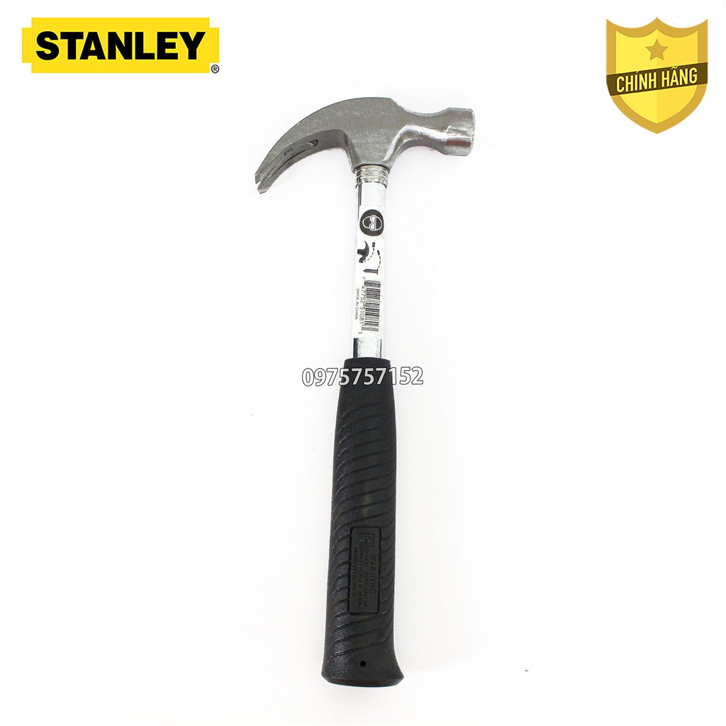 Búa nhổ đinh cao cấp thép Carbon đặc biệt Stanley 16oz/ 454g, tay cầm thép cứng bọc nhựa chống trượt