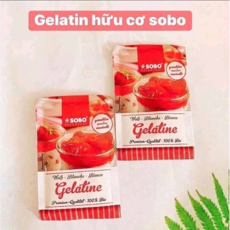 Gelatin lá Sobo hữu cơ làm món phụ cho bé