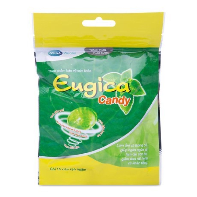 Viên Ngậm Thảo Dược Eugica 15 Viên - Thông Mũi Họng