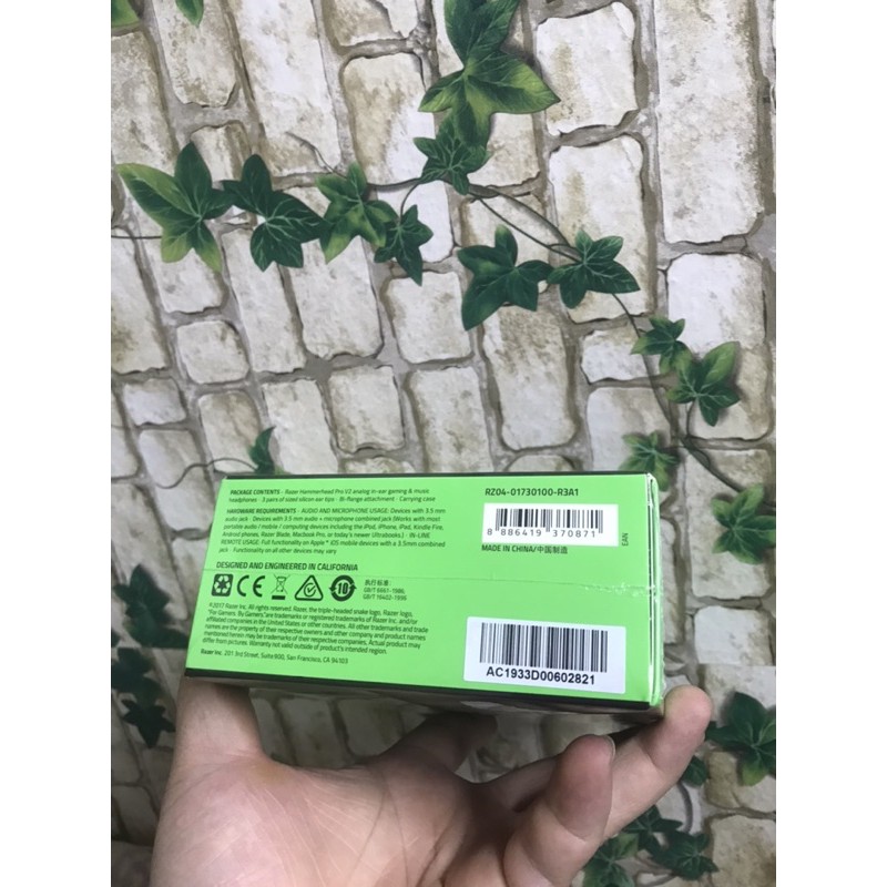 Tai nghe gameming Razer Hammerhead PRO V2 full box