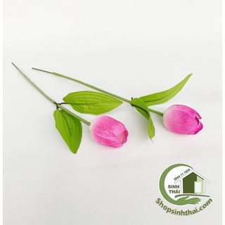 Cành hoa tulip màu hồng - Hoa giả cao cấp