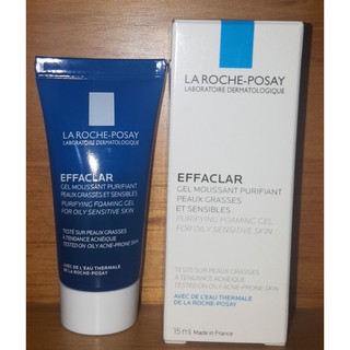 Gel rửa mặt tạo bọt làm sạch da dành cho da dầu nhạy cảm La Roche-Posay Effaclar Purifying Foaming Gel 15ml