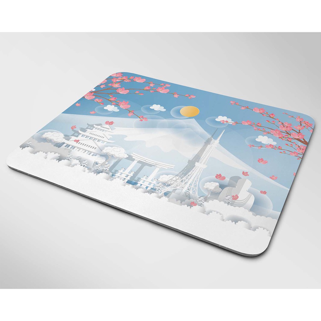 Lót chuột cỡ lớn, bàn di chuột, mouse pad mẫu Nhật bản xanh (Nhiều kích thước)