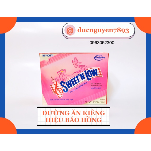 ĐƯỜNG ĂN KIÊNG SWEET’N LOW KHÔNG NĂNG LƯỢNG NHẬP TỪ MỸ