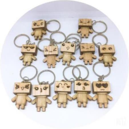 100 Móc khóa danbo người gỗ siêu hót 2020 shop cầu giấy