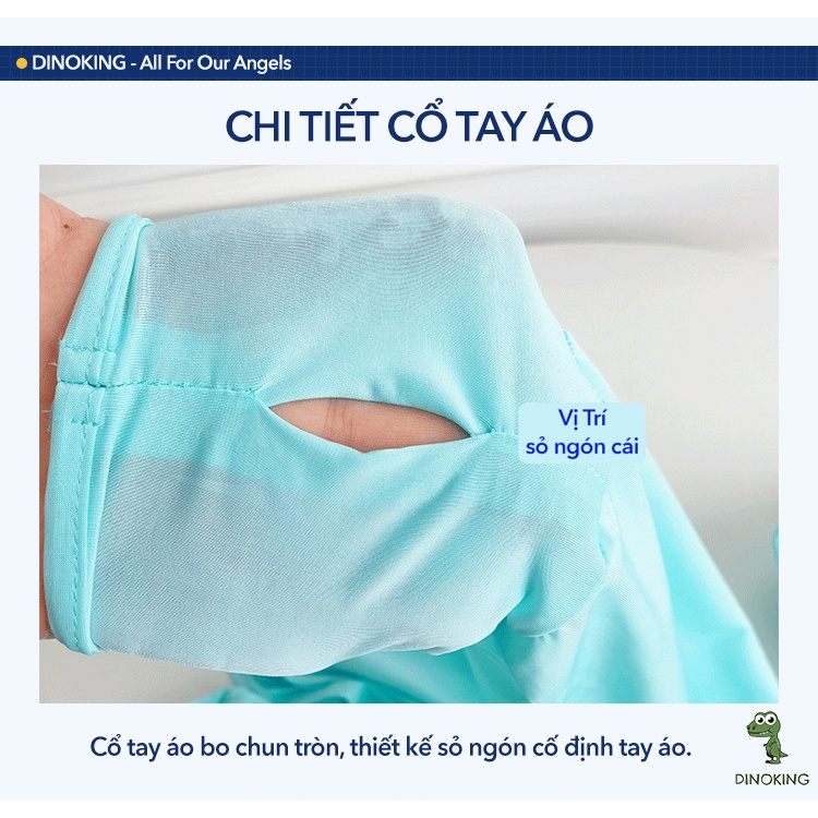 Áo chống nắng cho bé trai bé gái DINOKING Áo khoác chống nắng trẻ em mùa hè cotton 100% chống tia UV 2 - 8 tuổi CN02
